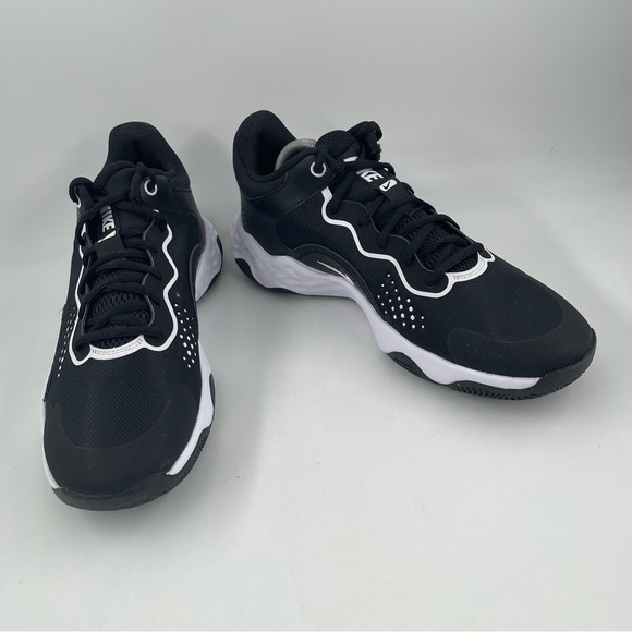 NEW! Nike Men’s Fly.By Mid 3 Black White Athletic Basketball Shoes - Size 10.5 - Picture 6 of 11